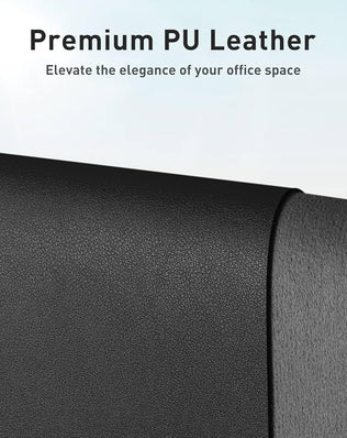 Problems Solved leather desk pad protector with non-slip PU leather surface, large office desk mat for mouse and workspace protection.