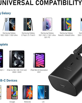 Galaxy S25 Fe/S25 Edge/S25/S25 Plus/S25 Ultra Charger Plug [25W]