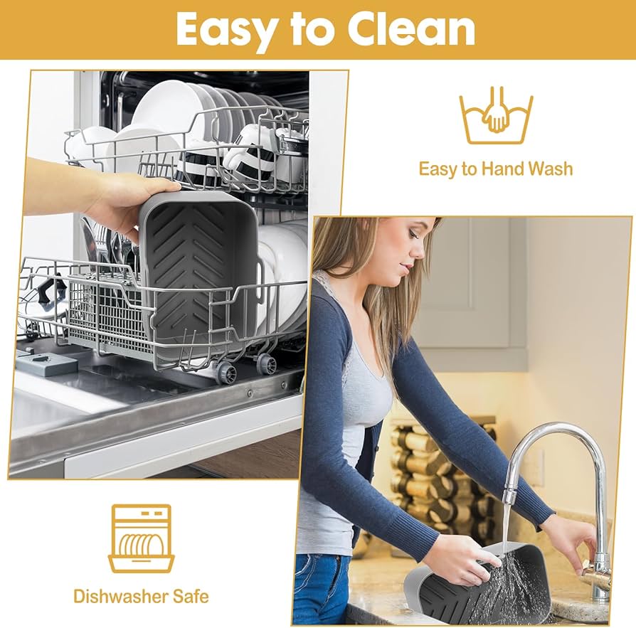 Reusable silicone air fryer liners for 10QT Ninja air fryer baskets, with Problems Solved branding, designed for easy cleaning.