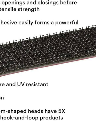 Dpm Tapes Dual Lock SJ3550 adhesive strip with snap-fit fastening by Problems Solved, showing the dual lock plastic fastener.