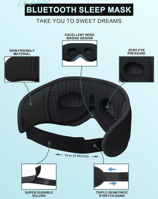Problems Solved LC-dolida Bluetooth sleep mask with blackout 3D eye mask, soft fabric, and built-in headphones for deep relaxation.
