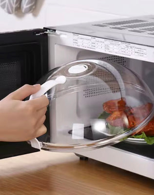 Problems Solved microwave food splash-proof cover, household oven heating accessory, clear plastic lid for microwave protection