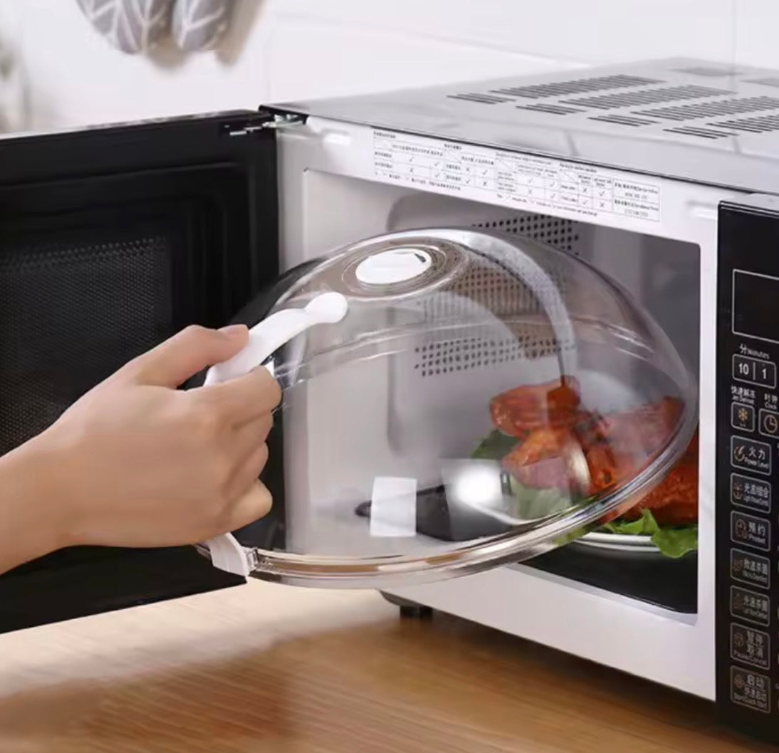 Problems Solved microwave food splash-proof cover, household oven heating accessory, clear plastic lid for microwave protection