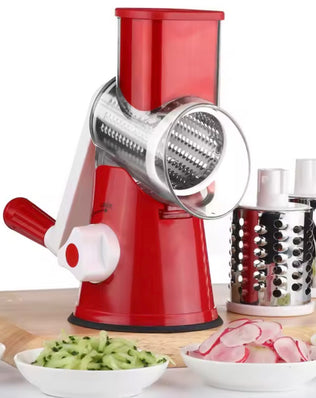 Highly Efficient and Versatile Vegetable and Fruit Slicer Grater Benchtop Drum Cutter