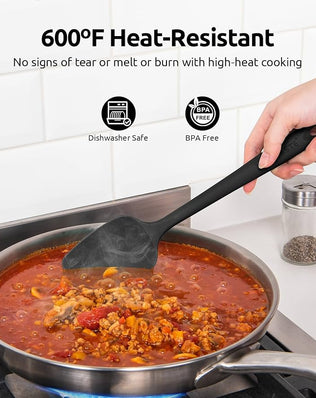 Silicone Spatula Set of 4: 315°C Heat-Resistant Flexible