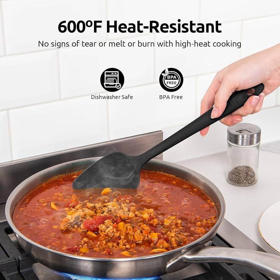 Silicone Spatula Set of 4: 315°C Heat-Resistant Flexible