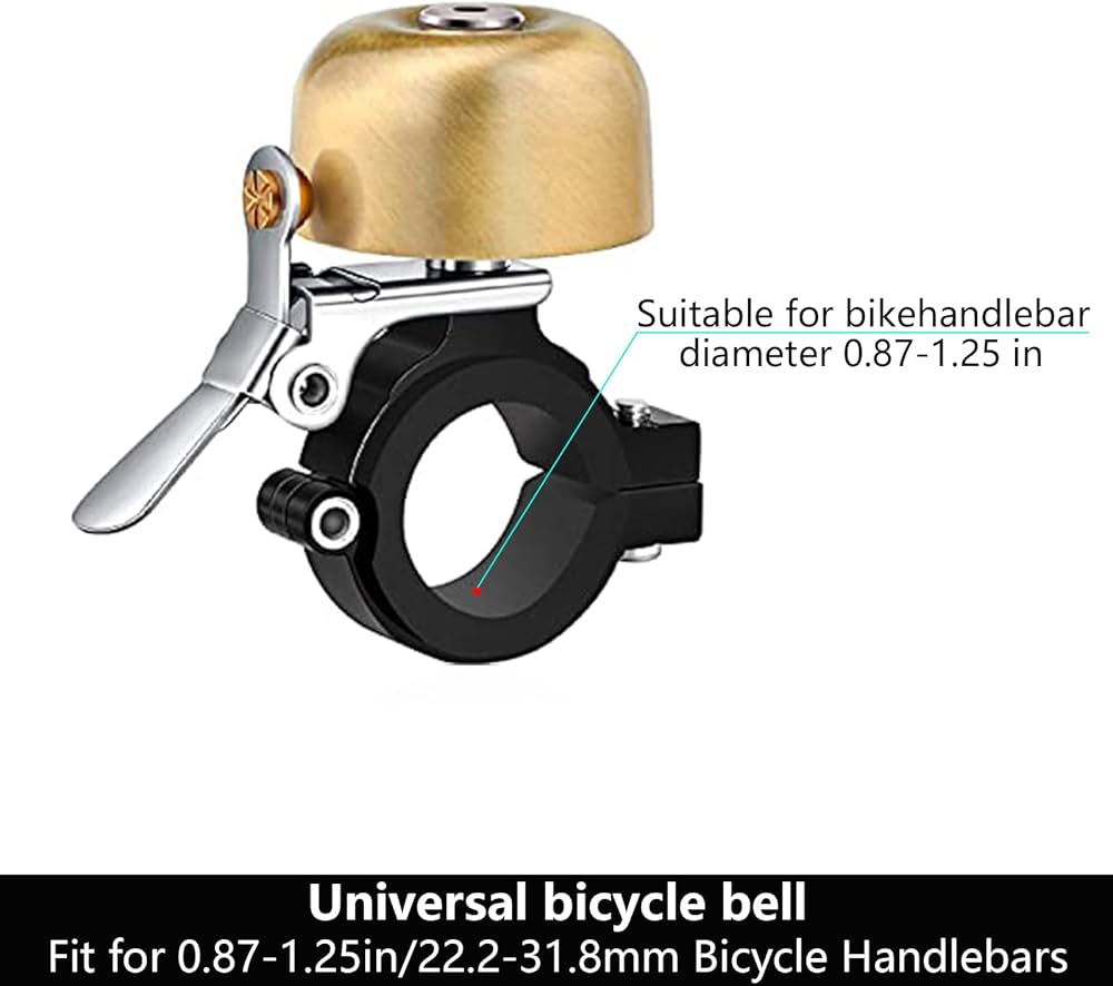 Bike Bells Adults Kids, Full-Metal Bike Bell for 22.2-31.8mm Bicycle Handlebars