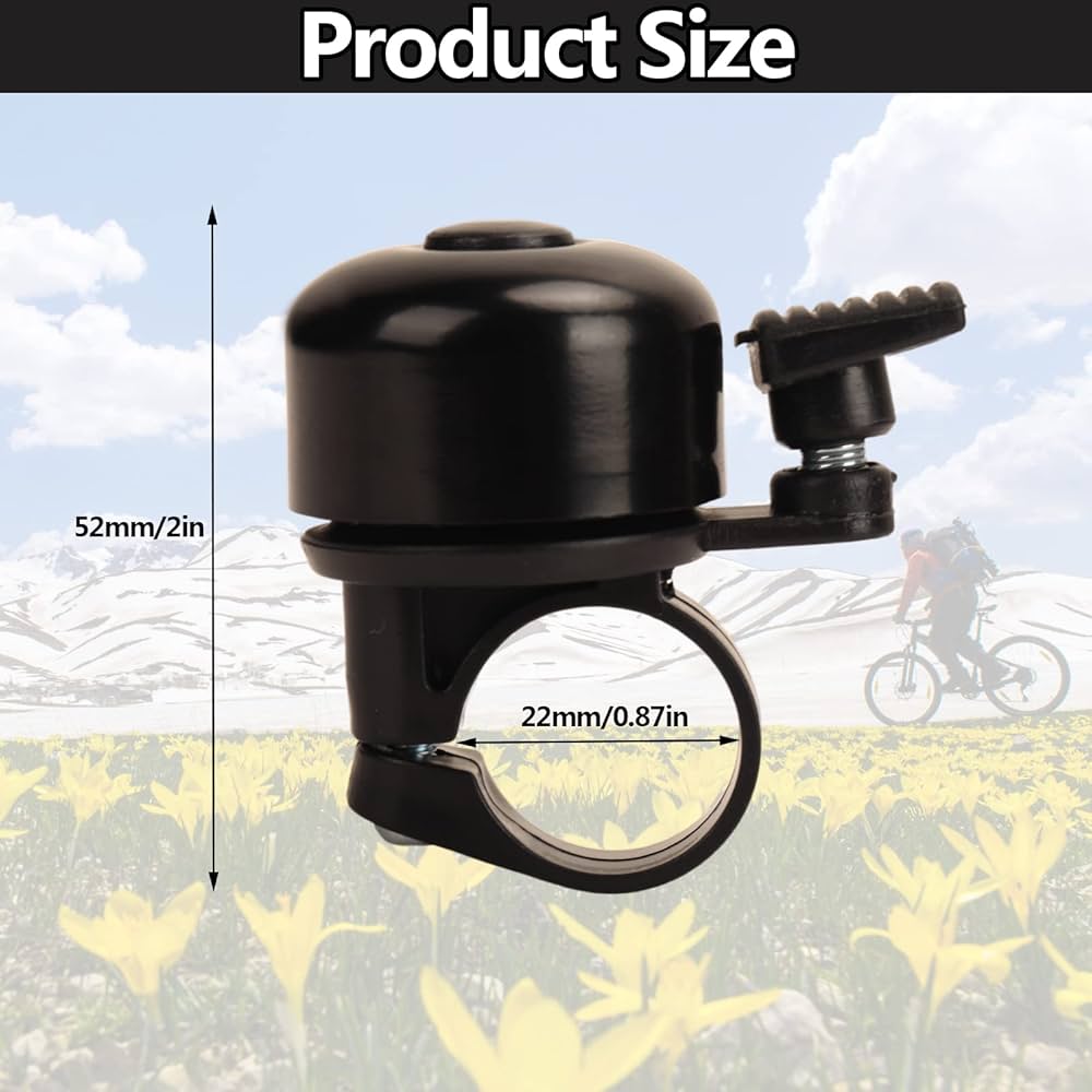 Bike Bell Bicycle Bell with Loud Crisp Clear Sound, Road and Mountain Bike Handlebar Bell