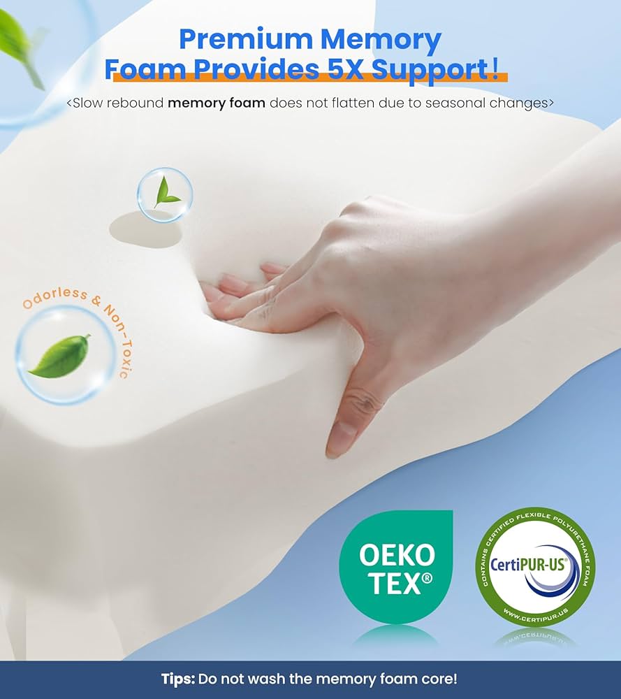 Ultra Pain Relief Cooling Pillow for Neck Support, Adjustable Cervical Pillow Cozy Sleeping