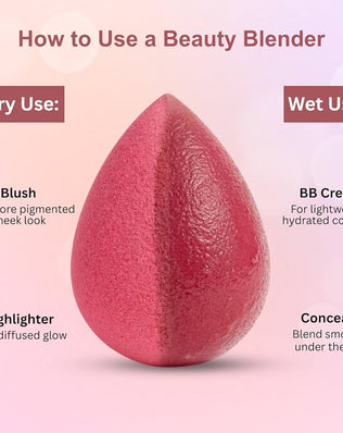 Set of four Omidazzle ultra-soft blender makeup sponges with a storage box, designed for smooth, even foundation application.