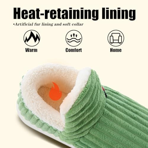 Slippers Women Ladies Fuzzy With Memory Foam Winter House Soft Anti-Slip Sole