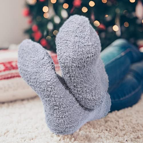 3 Pairs Men's Fluffy Socks Cosy Bed Slipper Socks Winter Thermal Fuzzy Hosiery Warm