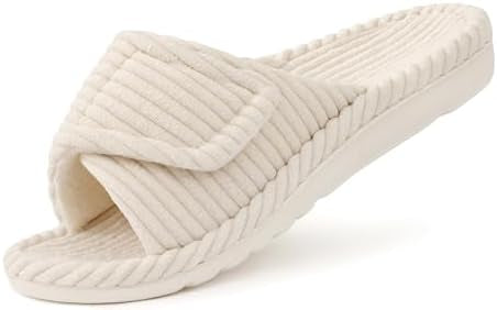 Orthopedic Slippers for Women with Adjustable Arch Support Indoor Slippers Open Toe