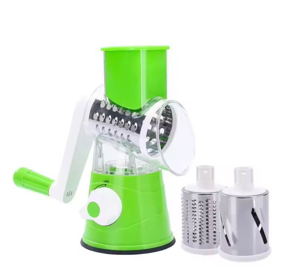 Highly Efficient and Versatile Vegetable and Fruit Slicer Grater Benchtop Drum Cutter