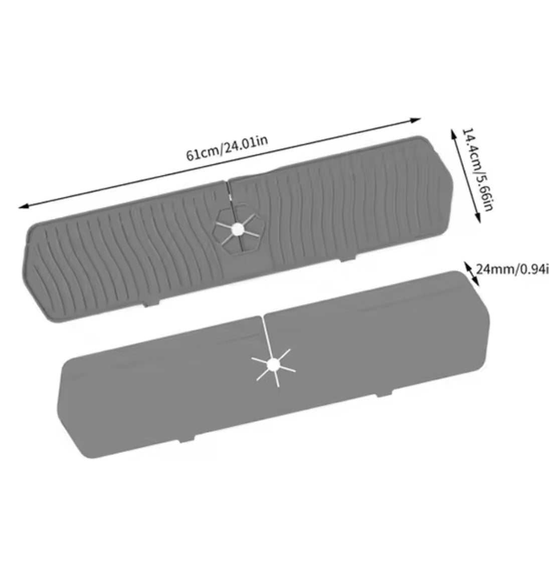 Long Silicone Sink Faucet Splash Guard Mat 2PCS - Problems Solved