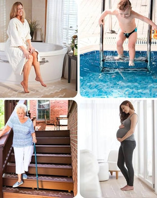 Problems Solved 24-piece self-adhesive shower stickers non-slip shower mat for improved safety in the bathroom.