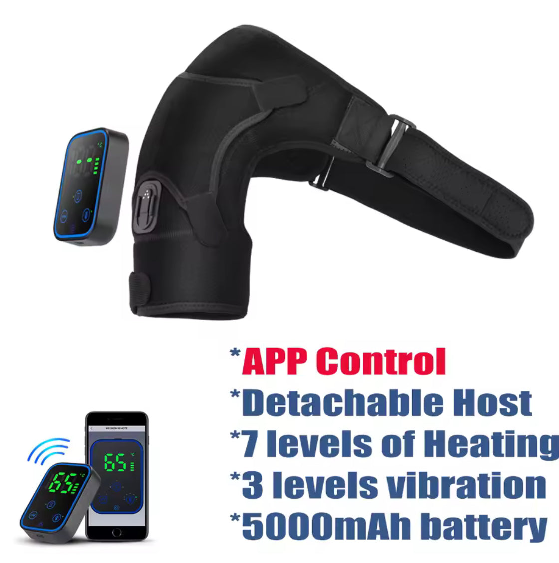 Wireless Shoulder Massager Pad Wrap APP-Controlled - Problems Solved