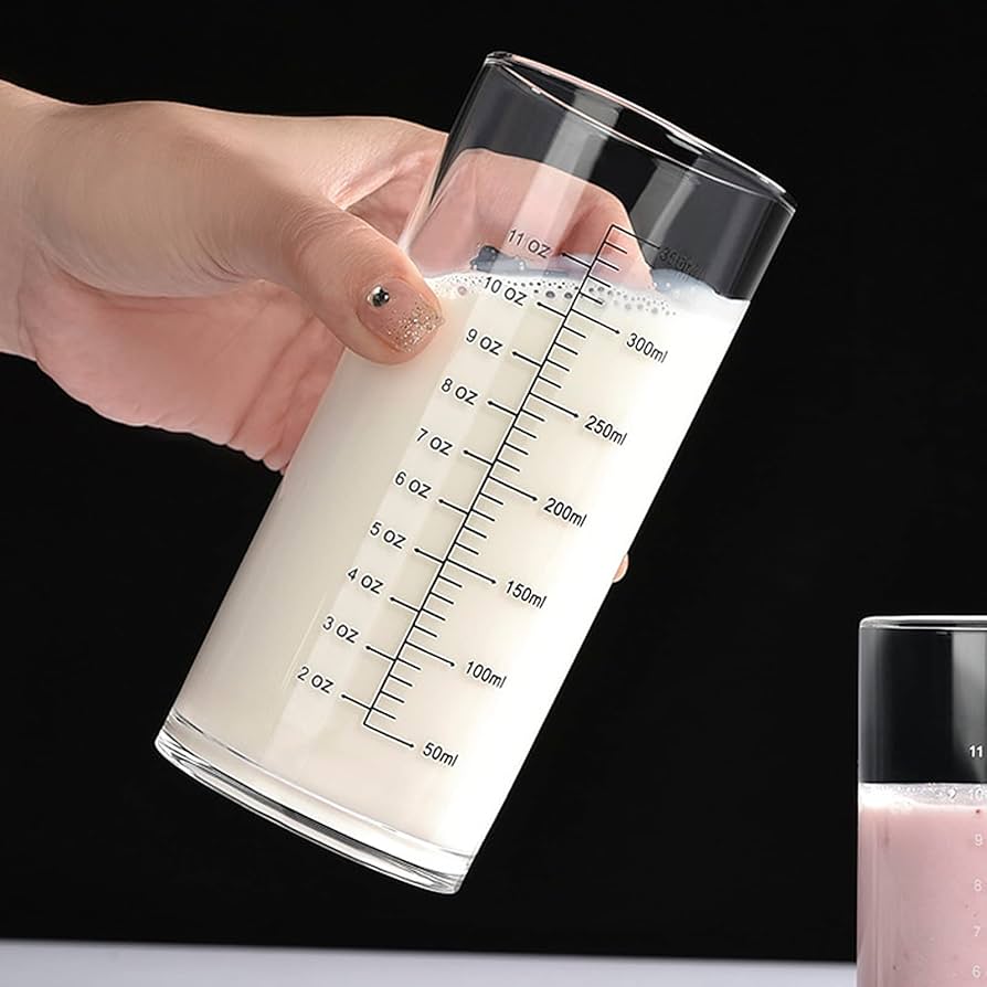 Problems Solved 350ML glass measuring cup with double scale, heat and cold resistant borosilicate for accurate liquid measurement