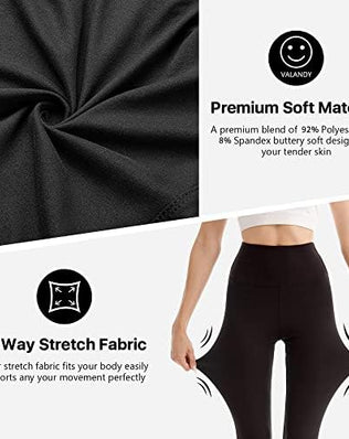 Two pairs of Problems Solved women's high waisted athletic leggings with tummy control and stretchy fabric, shown laid flat.