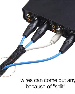 10ft - 1/2 inch Cord Protector Wire Loom Tubing Cable Sleeve Split Sleeving for USB Cord