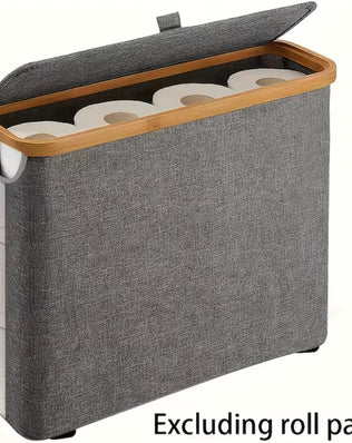 Foldable Toilet Paper Holder with Lid Large Capacity Space-Saving - Problems Solved