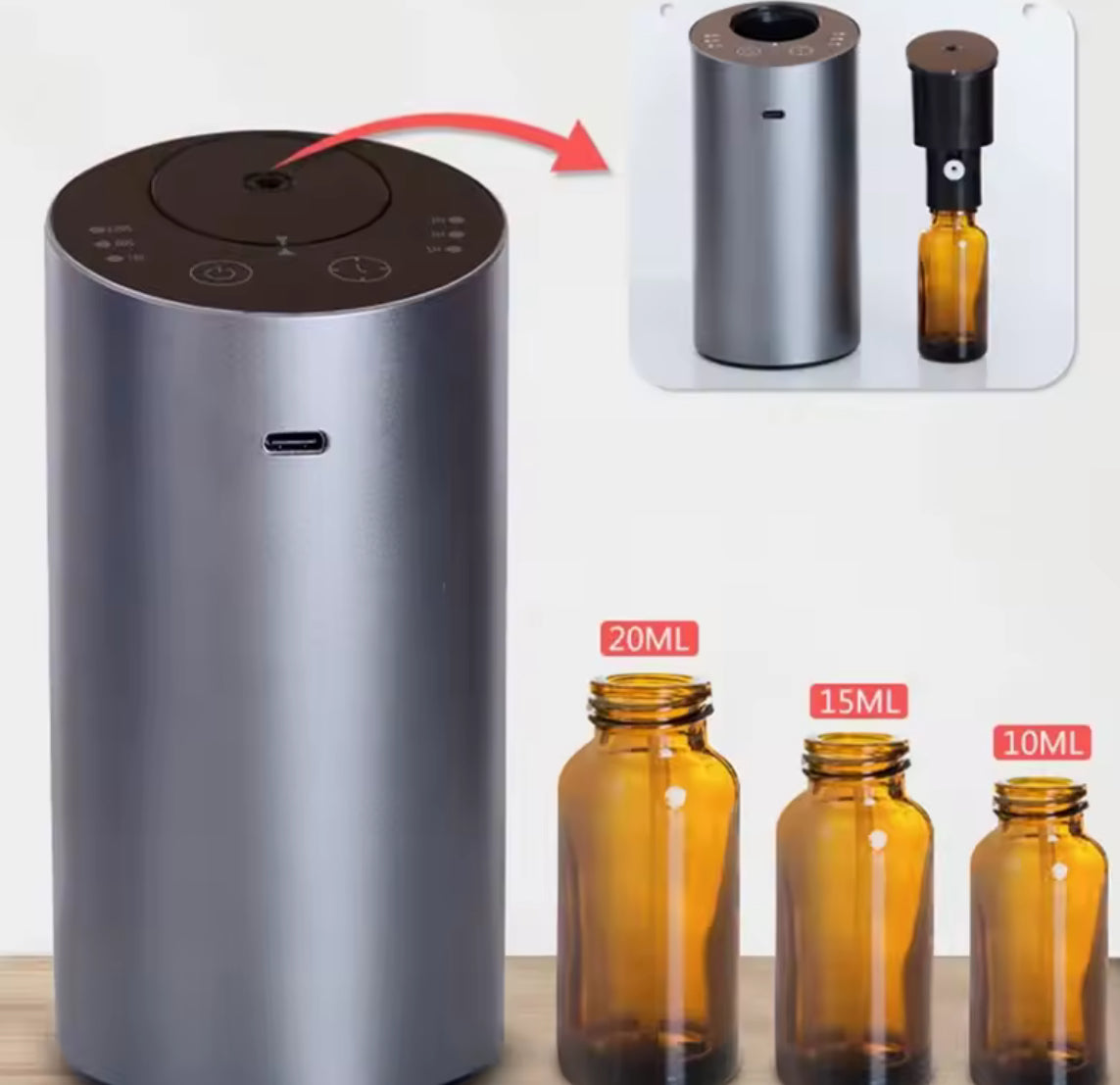 Wireless Car Aroma Diffuser with 20ml Empty Essential Oil Bottle - Problems Solved