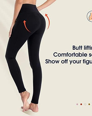 Problems Solved women's high-waisted yoga leggings with pockets, opaque sports gym pants, suitable for workouts and casual wear.