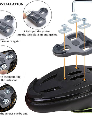 Problems Solved Look Keo Bike Pedals compatible cleats with 3-hole grip blade for maximum grip and carbon classic design.