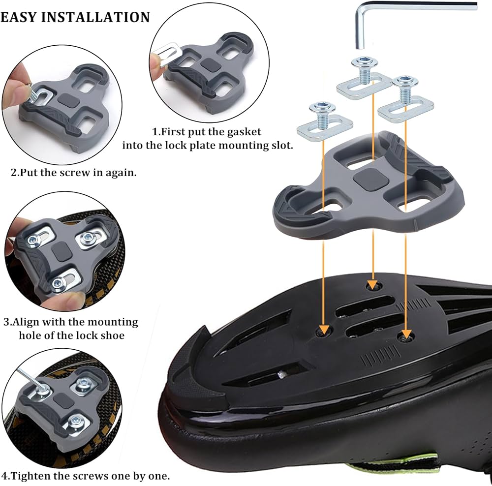 Problems Solved Look Keo Bike Pedals compatible cleats with 3-hole grip blade for maximum grip and carbon classic design.