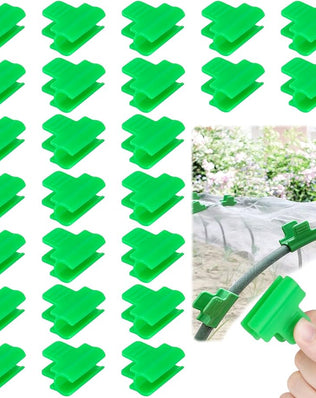 Pack of 50 Greenhouse Clamps, Diameter 11 mm Polytunnel Clip, Garden Plant Clips