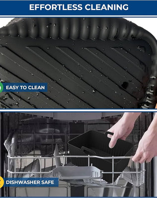 Problems Solved Premium Ninja 9.5L AF400EU & DZ400EU silicone liners, 2.5mm thick, shown in black with textured surface.
