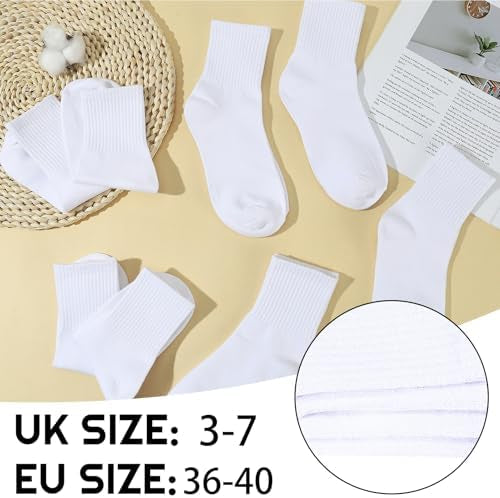 Set of 6 pairs of breathable cotton women's ankle socks, sports and gym leisure crop design by Problems Solved.