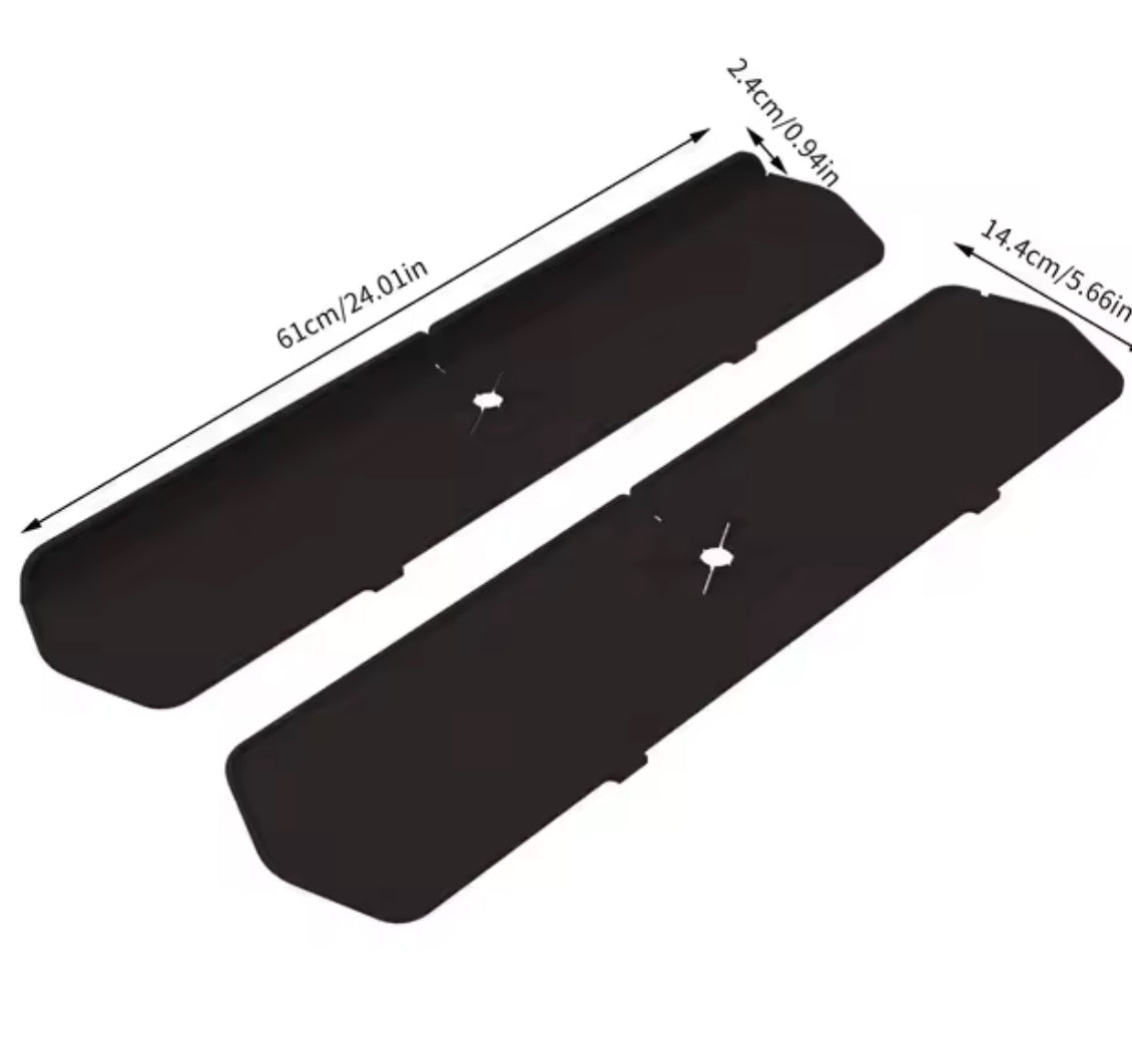 Long Silicone Sink Faucet Splash Guard Mat 2PCS - Problems Solved