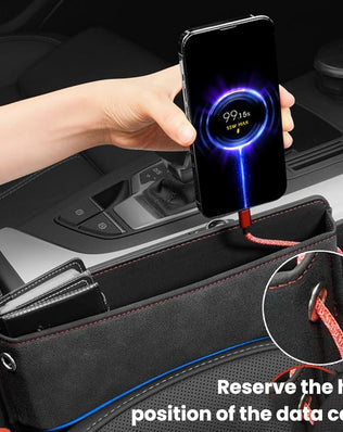 Car Seat Gap Filler Organiser, PU Leather Car Organizer for Front Seat Gap Filling