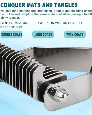 Undercoat rake dog grooming comb, dog brushes for Shedding Stripping Brush Pet