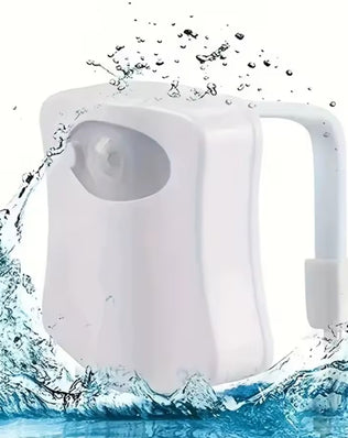 Wireless LED night light with motion sensor, RGB 16-color lamp for toilet and ambient lighting by Problems Solved