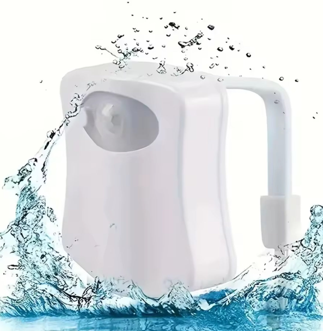 Wireless LED night light with motion sensor, RGB 16-color lamp for toilet and ambient lighting by Problems Solved