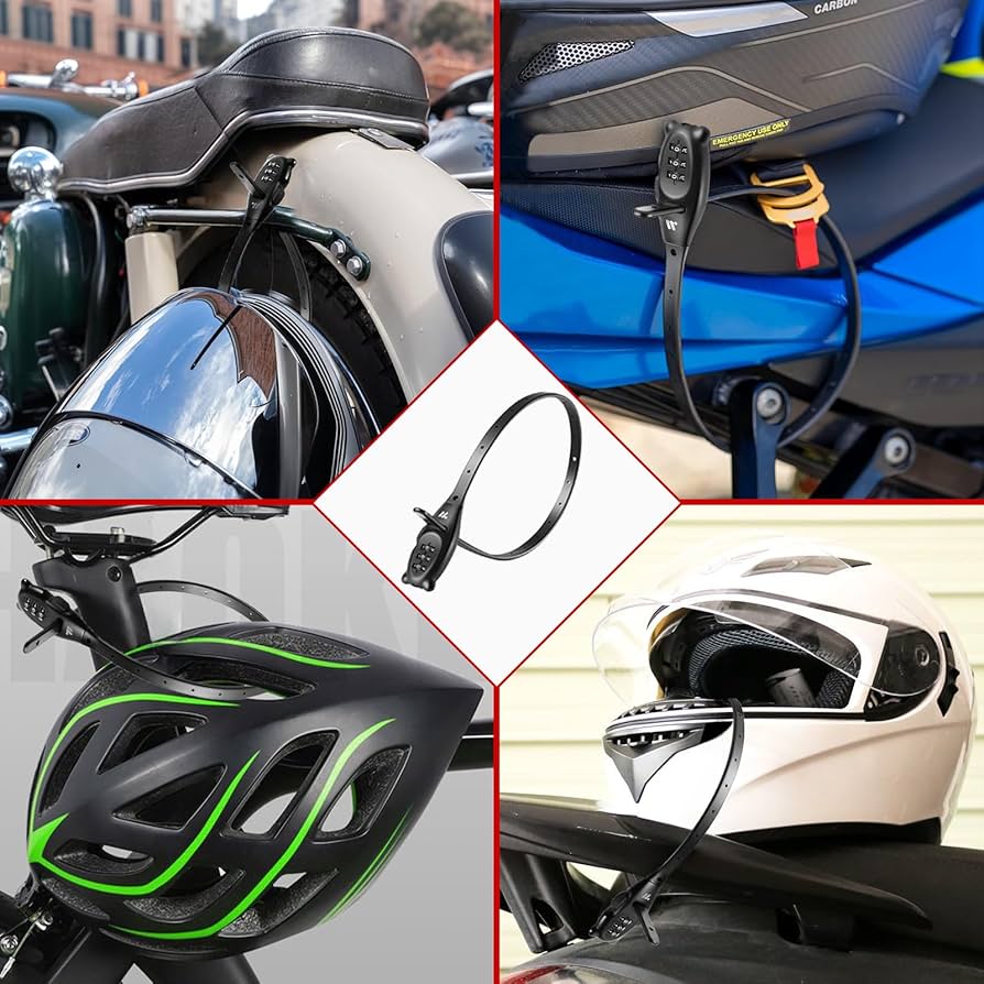 Problems Solved 3-digit combination cable lock with adjustable zip tie style for securing bike racks, shown in the image.