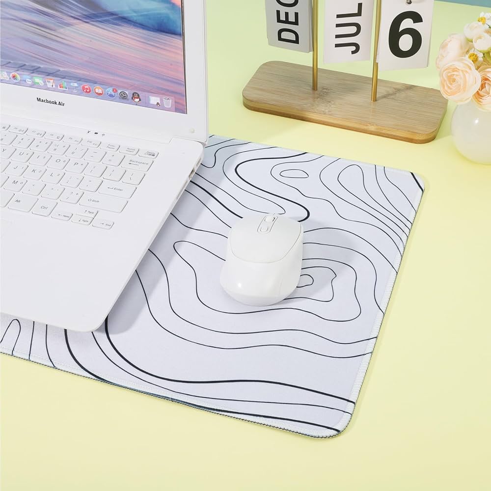 Large Problems Solved topographic contour gaming mouse pad with extended XL surface, featuring detailed terrain design for precision gaming.