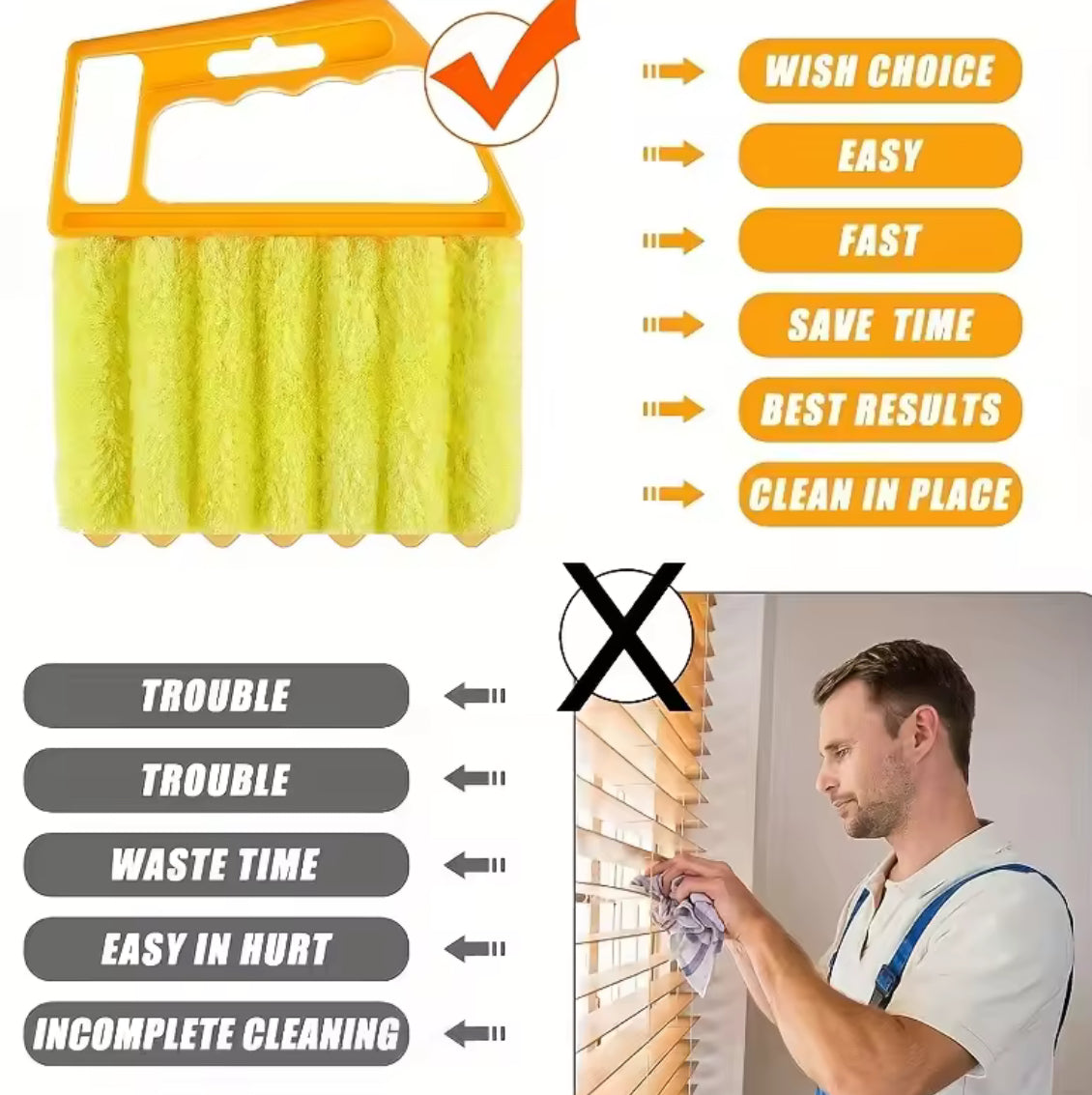 Microfiber Vent & Blind Cleaning Brush 2PCS - Problems Solved