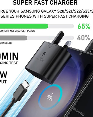Galaxy A17|A17 5G/A16/A15/A15 5G Charger [25W] Super Fast Charger Plug For Samsung