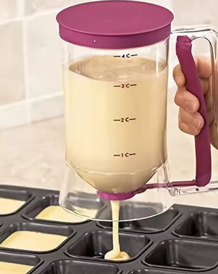 Handheld Pancake & Cupcake Batter Dispenser Measuring Cup - Problems Solved