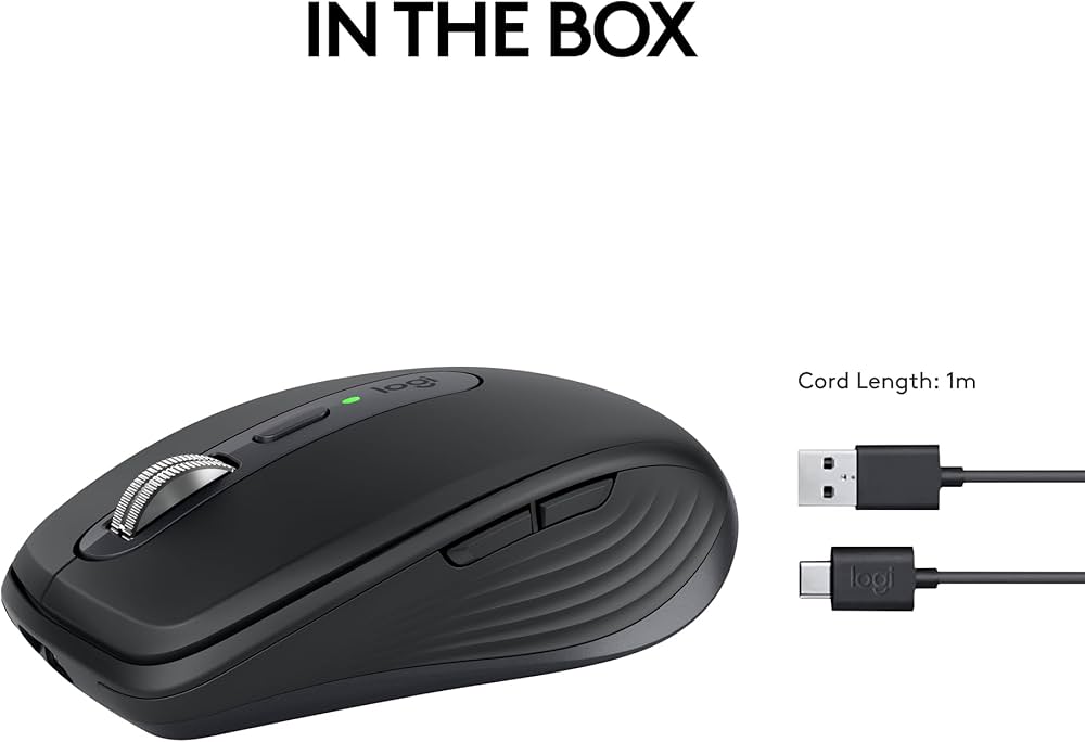 Problems Solved Logitech MX Anywhere 3S wireless mouse with compact design, fast scrolling, and 8K DPI for any surface.