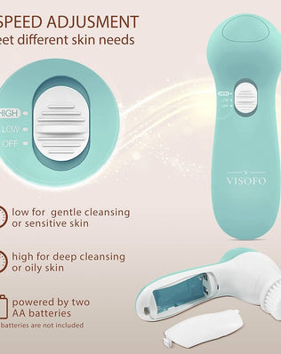 Facial Cleansing Brush Face Scrubber Exfoliating Cleaning Skin Care Cleanser