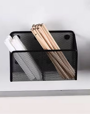 Magnetic Pencil Holder Stationery Storage Mesh Basket Desktop - Problems Solved