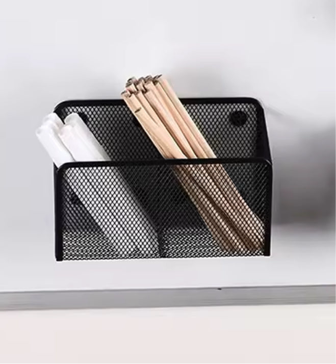 Magnetic Pencil Holder Stationery Storage Mesh Basket Desktop - Problems Solved