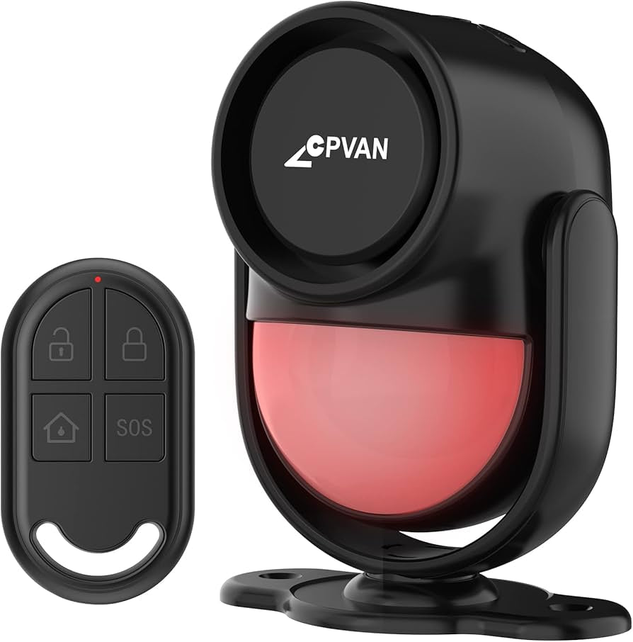 Indoor Motion Sensor Alarm with Siren, Wireless Infrared DIY PIR Motion Detector