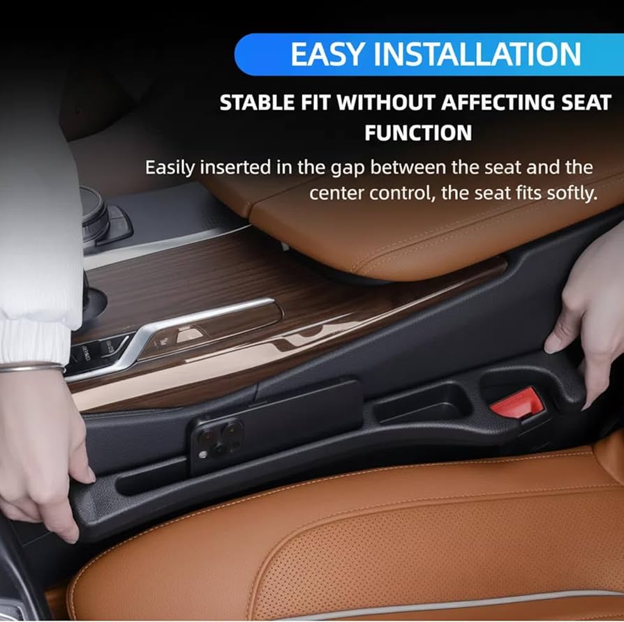 2 Pack Car Seat Gap Organiser, Seat Gap Filler for Cars, SUVs and Trucks