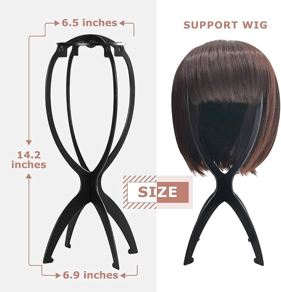 Wig Stand, Wig Head for Short Wigs, 2 Pack