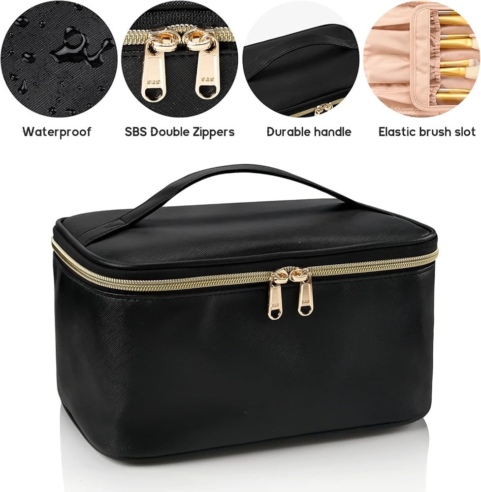 Makeup Bag, Portable Cosmetic Bag, Travel Makeup Case Organiser